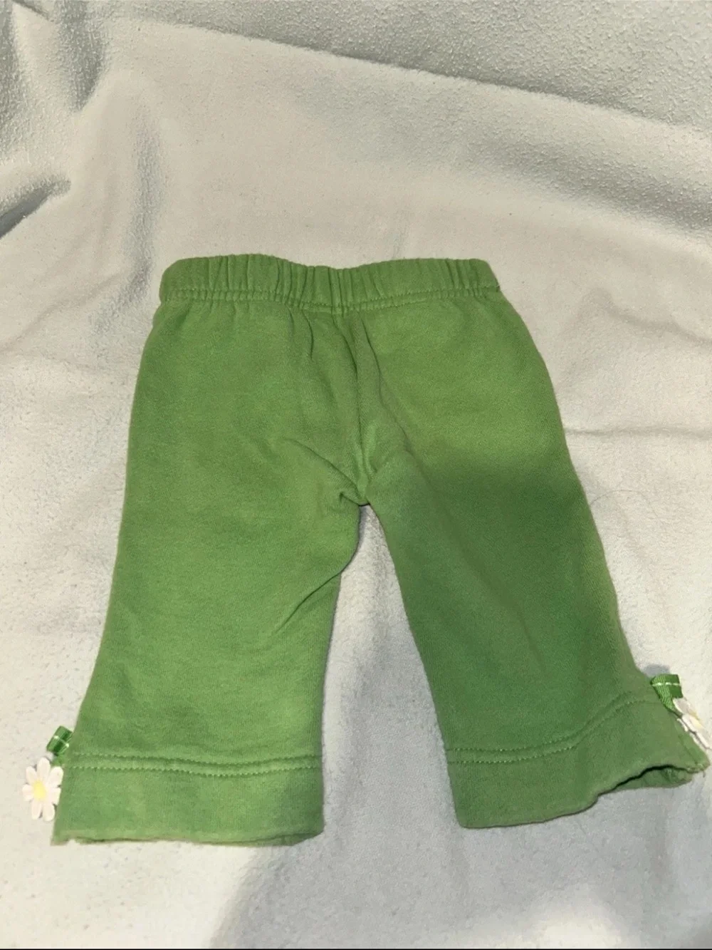 Gymboree Green Daisy Trim Leggings